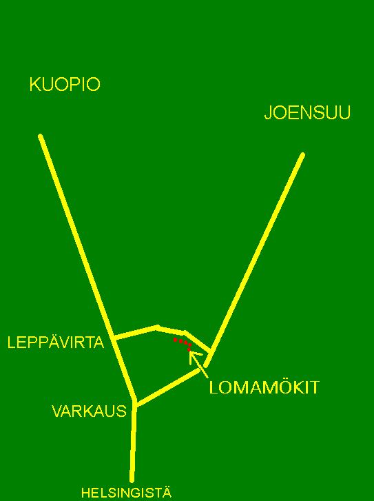 Everiln Lomamkkien sijainti 5 tien ja 23 tien vlill